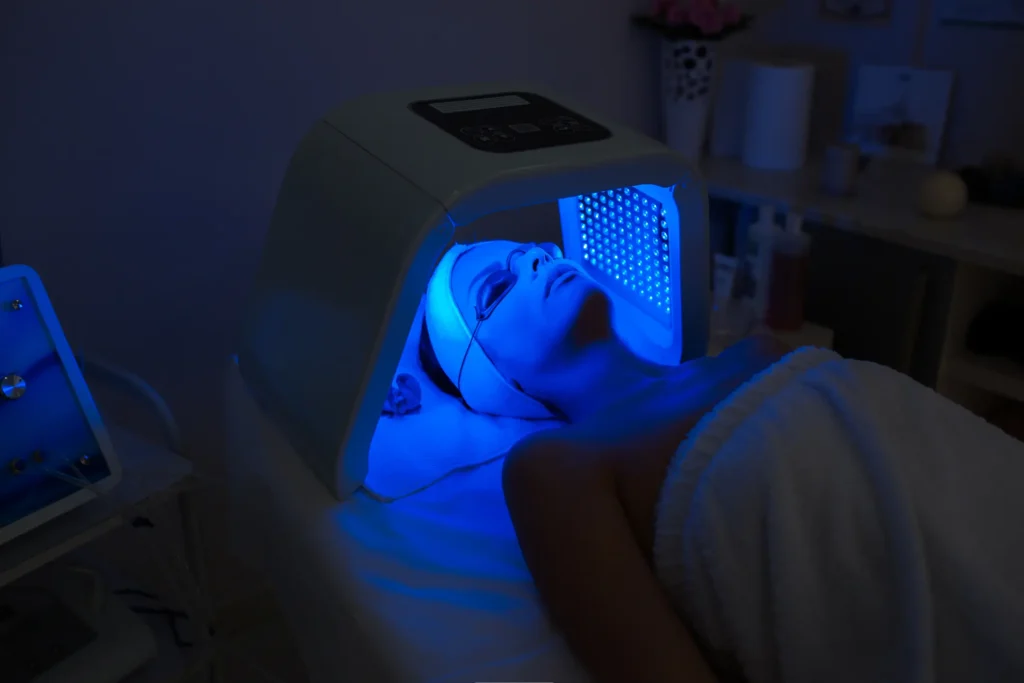 LED Light Therapy offers a gentle, non-invasive approach to clear acne and calm inflammation by customizing sessions with blue and red light to target breakouts and promote healing for all skin types, without harsh chemicals or downtime.