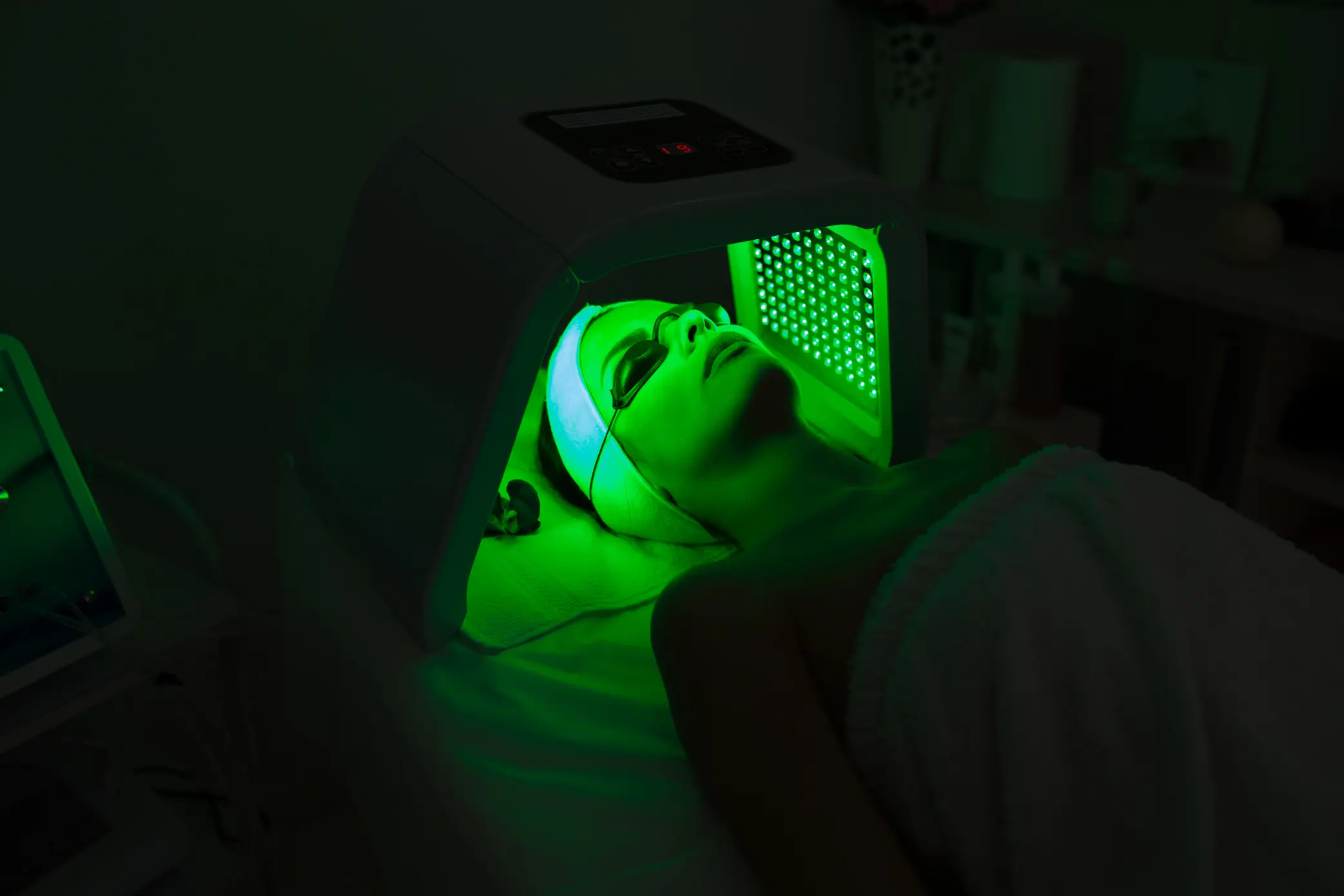 LED Light Therapy gently clears acne and calms inflammation using customized light sessions for all skin types.